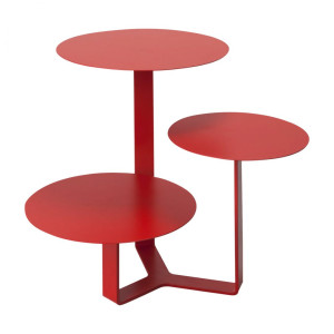 Beistelltisch Dreierlei, rote Version
