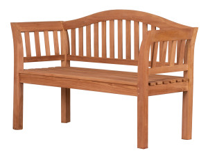 Teak-Gartenbank Wave