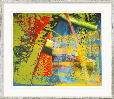 Gerhard Richter: Bild "Abstraktes Bild" (1984), Version naturfarben gerahmt #1