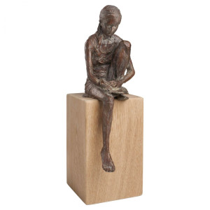 Valerie Otte: Skulptur "Lesende", Bronze
