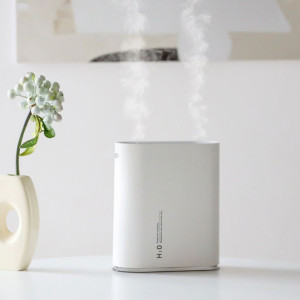 Dual Jet Luftbefeuchter mit Nachtlicht, 1L Luftreiniger für das Home Office (Weiß)
