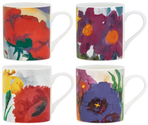 Emil Nolde: 4 Becher mit Künstlermotiven "Sommerblumen" im Set #2