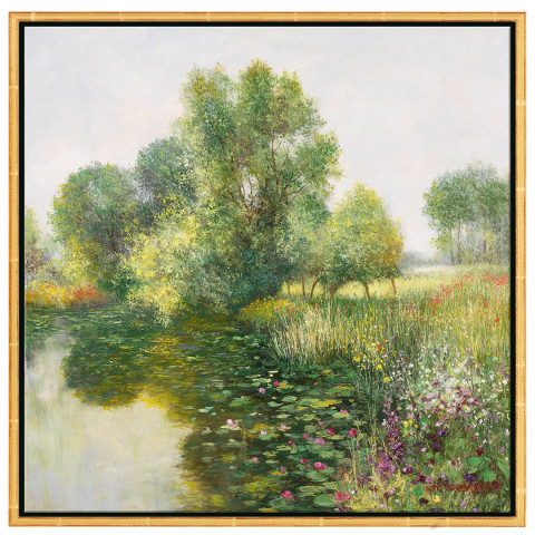 Jean-Claude Cubaynes: Bild "Der Garten von Giverny", Version goldfarben gerahmt #1