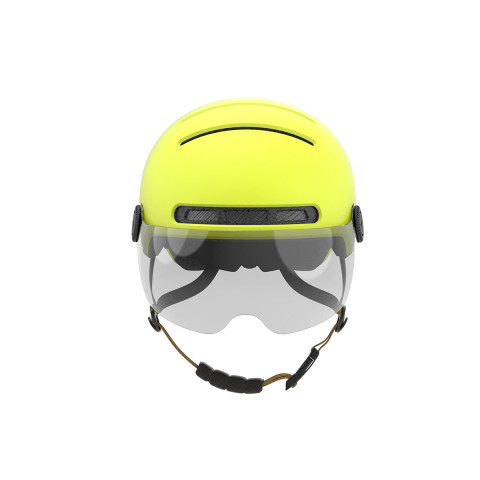  Fahrradhelm gelb mit Visier, Bremslicht und SOS-Alarm, L23 #2