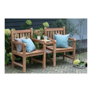  Gartenglück: Teak-Gartenbank Feierabend 