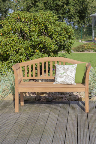 Teak-Gartenbank Wave #2