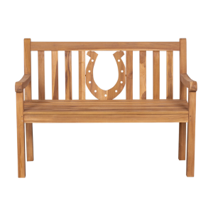  Teak-Gartenbank Hufeisen