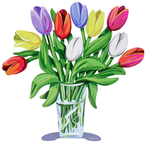 David Gerstein: Doppelseitige Standskulptur "Tulips" #2