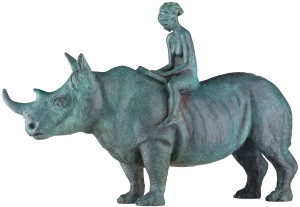 Alfredo Llorens García: Skulptur "The Maid and the Unicorn" (2024)