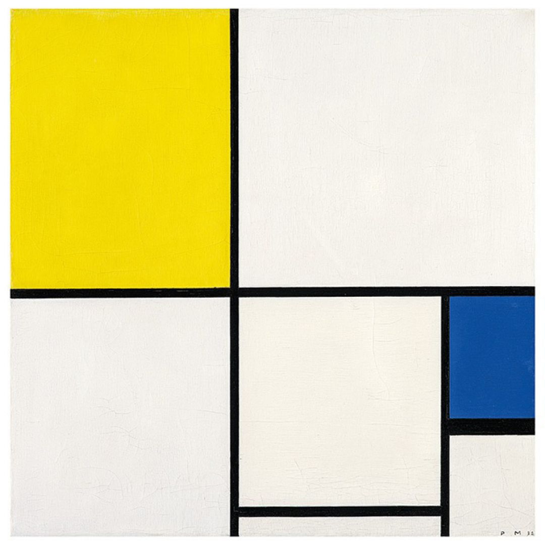 Piet Mondrian Komposition mit Gelb und Blau, 1932  1