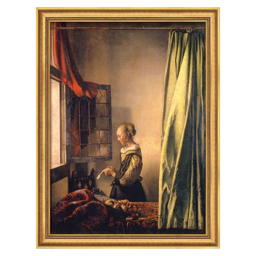 Brieflesendes Mädchen am offenen Fenster (1658)  1