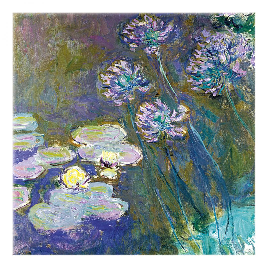 Claude Monet: Wandobjekt "Gelbe Seerosen und Agapanthus" 
