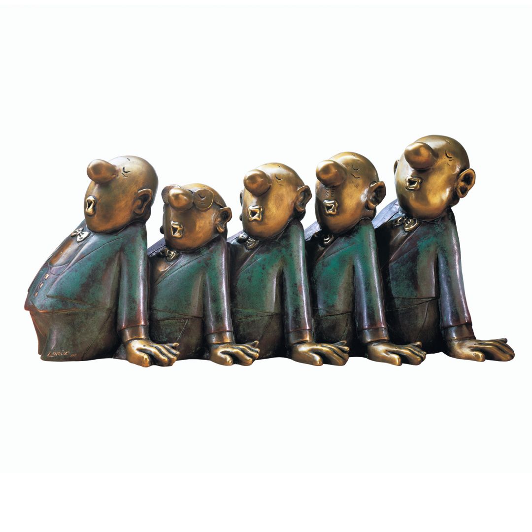 Loriot: Skulptur: Comedian Harmonists, Version in Bronze 