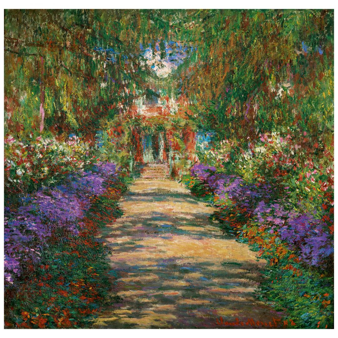 Claude Monet: Bild Garten in Giverny (1902), Acryl  1