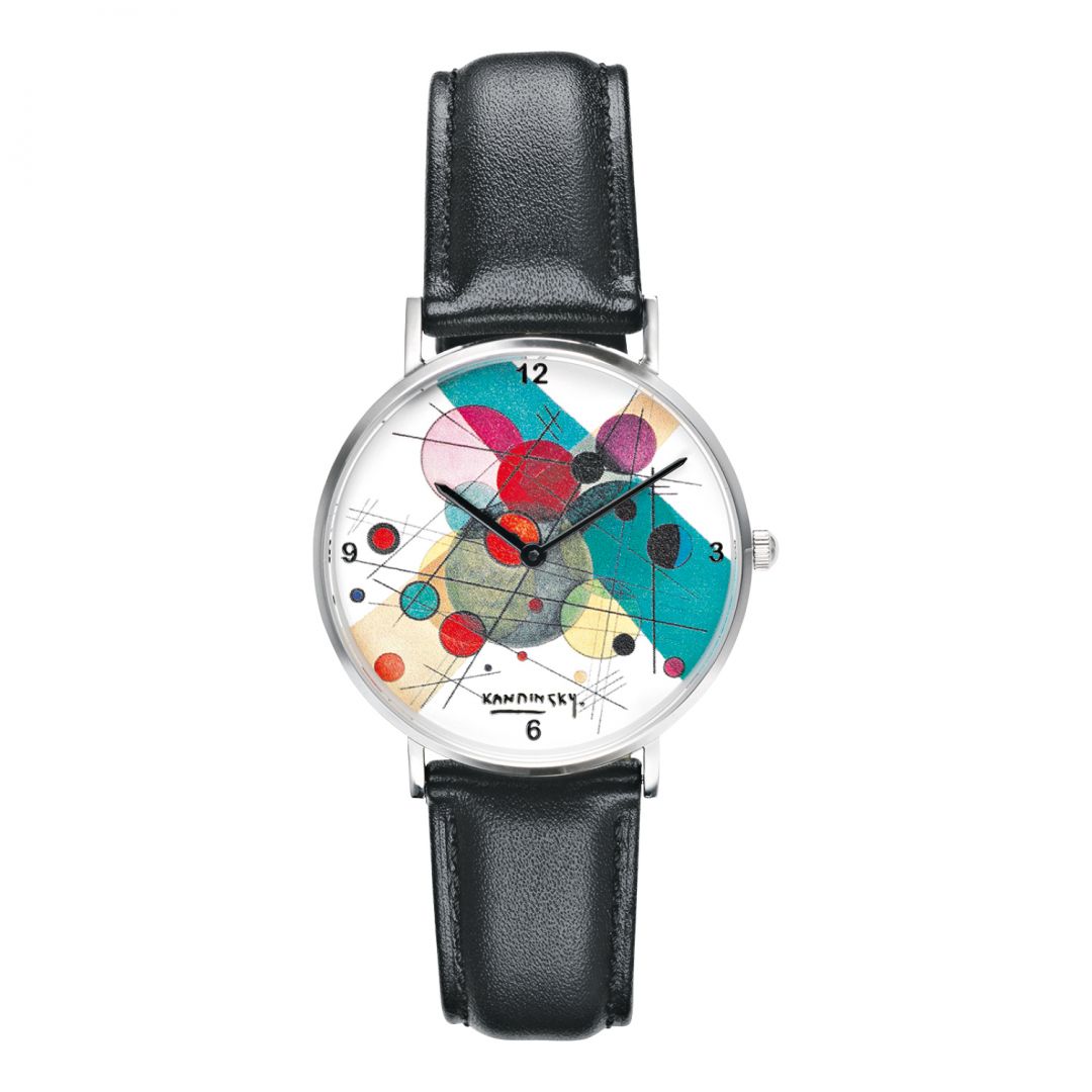 Künstler-Armbanduhr Kandinsky - Kreise in einem Kreis  1