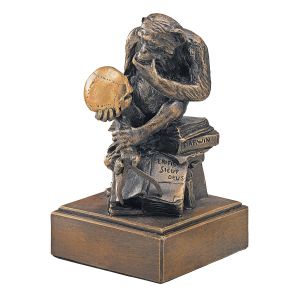 Wolfgang Hugo Rheinhold: Skulptur „Affe mit Schädel“ 