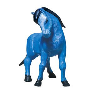 Franz Marc: Skulptur "Das blaue Pferd, Version in Kunstguss handbemalt 