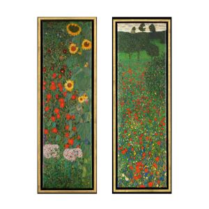 Gustav Klimt-Set: Mohnfeld, Sonnenblumen 