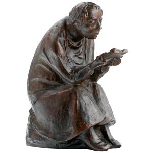 Ernst Barlach - Skulptur Der Buchleser (1936), Reduktion in Bronze 