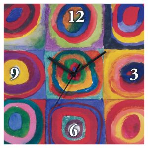 Wassily Kandinsky: Wanduhr "Farbstudie Quadrate" 