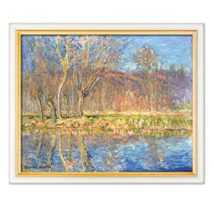 Claude Monet: Bäume am Ufer, Frühling in Giverny 