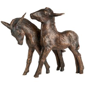 Kurt Arentz: Skulptur "Eselpaar", Reduktion in Bronze 