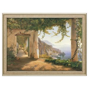 Carl Frederic Aagaard: View to the Amalfi Coast, gerahmt 