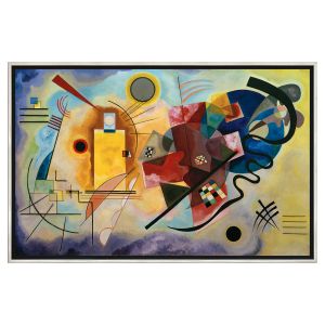 Wassily Kandinsky: Bild Gelb – Rot – Blau (1925), gerahmt 