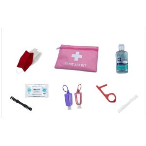 Corona Safety Kit blau/rosa + kostenlose Zugabe 10 medizinische OP Masken 