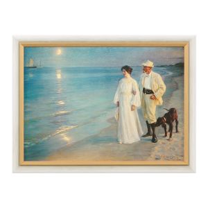 Peder Severin Kroyer: Bild "Sommerabend bei Skagen - Der Künstler und seine Frau" (1899), gerahmt 