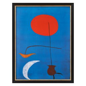 Joan Miró: Design for a Tapestry, 1972 schwarz-gold gerahmt 