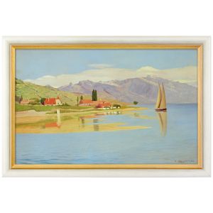 Felix Vallotton: Bild Der Hafen von Pully (1891), gerahmt 