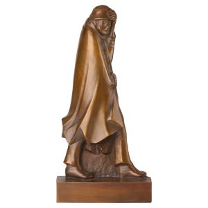 Ernst Barlach: Skulptur Wanderer im Wind, 1934 Bronze 
