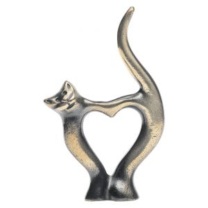 Bernardo Esposto: Bronze-Skulptur „Herzige Katze“ 