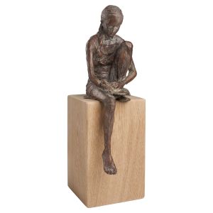 Valerie Otte: Skulptur "Lesende", Bronze 