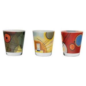 Wassily Kandinsky: 3 Glas-Windlichter mit Künstlermotiven im Set 