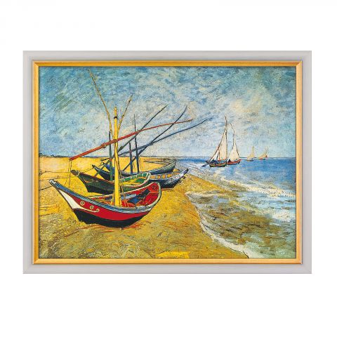 Vincent van Gogh: Fischerboote am Strand von Saintes-Maries 