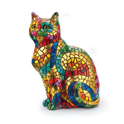 Trencadis-Mosaikfigur Katze 