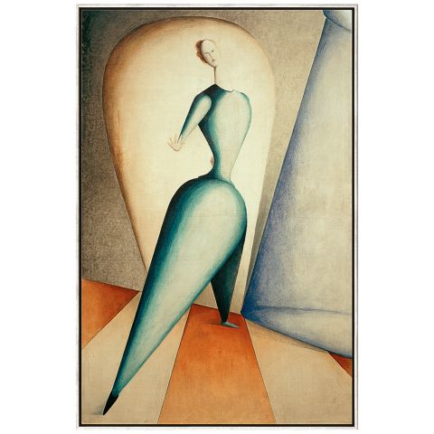 Oskar Schlemmer: Bild "Die Tänzerin" (1922), gerahmt 