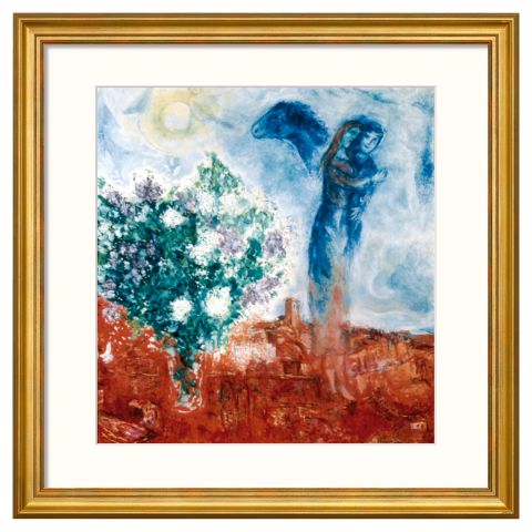 Marc Chagall: Die Liebenden über St. Paul (1970–71), gerahmt 