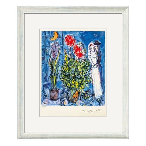 Marc Chagall: Bild: Les Mariés, gerahmt 