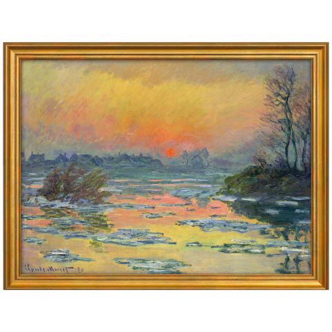 Claude Monet: Bild Sonnenuntergang an der Seine (1880) 