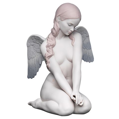Lladró: Porzellanfigur Kniender Engel 