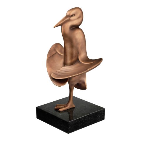Evert den Hartog: Skulptur "Reiher in der Sonne", Bronze 