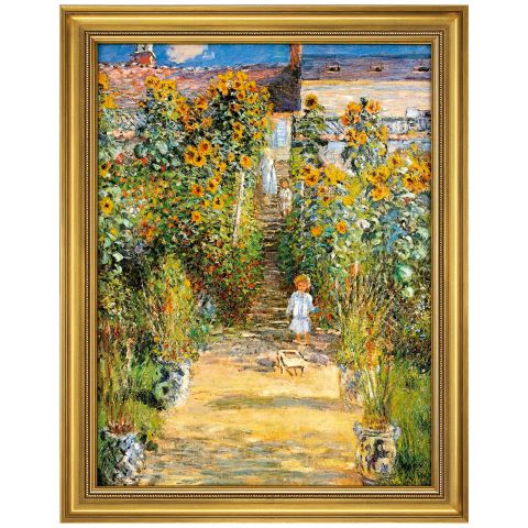 Claude Monet: Bild Le Jardin de Monet à Vétheuil (1881), gerahmt 