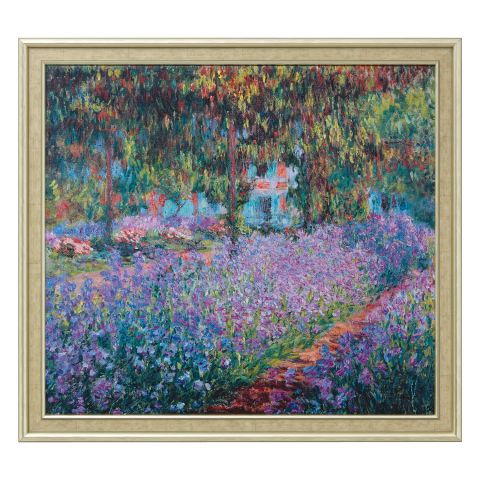 Claude Monet: Bild Irisbeet in Monets Garten (1900), gerahmt 
