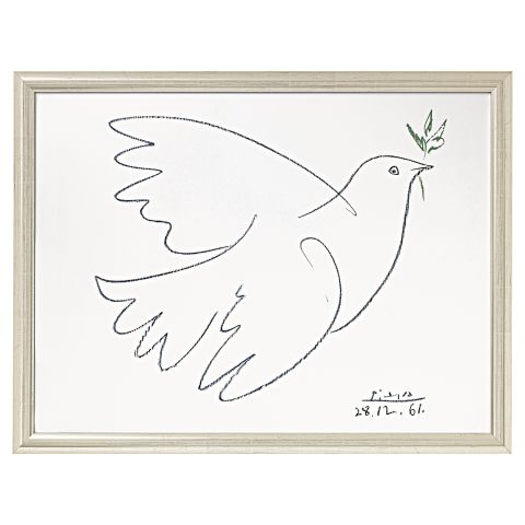 Pablo Picasso: Bild - Friedenstaube (1961), gerahmt 