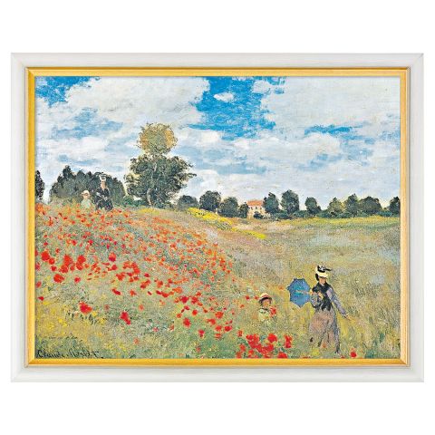 Claude Monet: Bild - Les coquelicots à Argenteuil (Das Mohnfeld bei Argenteuil) (1878), gerahmt 
