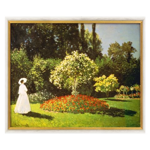 Claude Monet: Bild "Dame Im Garten" (1867), gerahmt 