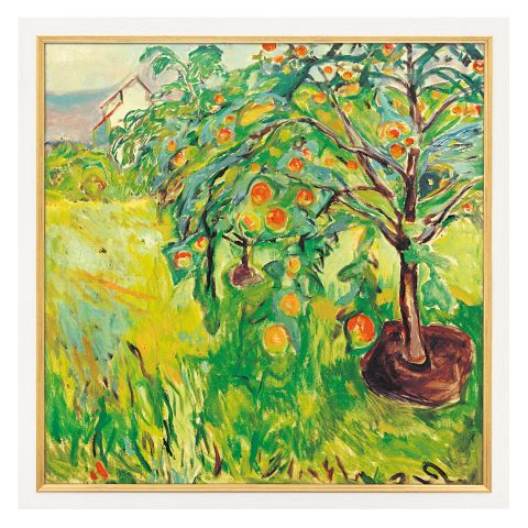 Edvard Munch: Bild "Apfelbaum am Atelier" (1920-28), gerahmt 